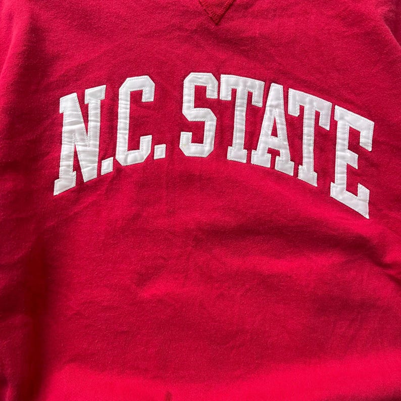 Vintage NC State Wolfpack Ncaa Sweatshirt Large North Carolina State University Jumper NC State Embroidered North Carolina Sweater Size L image 3