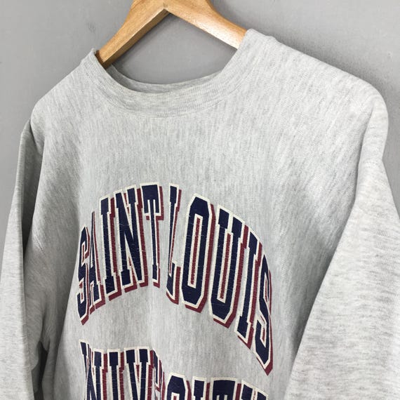 Champion REVERSE WEAVE Reverse Weave Print Sweatshirt, Men's Size Small cotton gray type Vintage Second Hand
