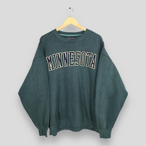 Vintage University Of Minnesota Green Sweatshirt XLarge Minnesota Printed Spell Out Pullover Minnesota State Crewneck Minnesota Sweater XL
