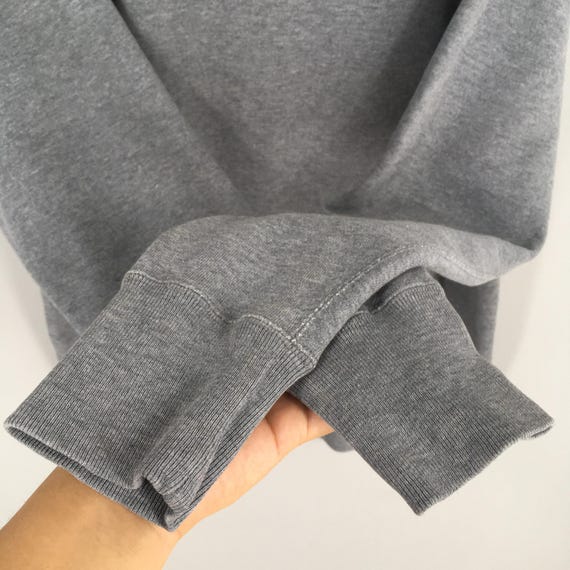 Vintage Champion Script Logo Gray Sweatshirt Larg… - image 5