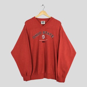 Vintage Ohio State Buckeyes Red Sweatshirt XLarge Ohio State University Jumper Buckeyes Football Pullover OSU Buckeyes NCAA Sweater Size XL