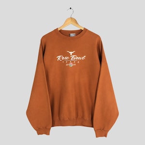 Vintage Texas Longhorns Sweatshirt 2XLarge Texas Longhorns Rose Bowl Embroidered Crewneck Texas Longhorns Football Sweater Texas Jumper 2XL