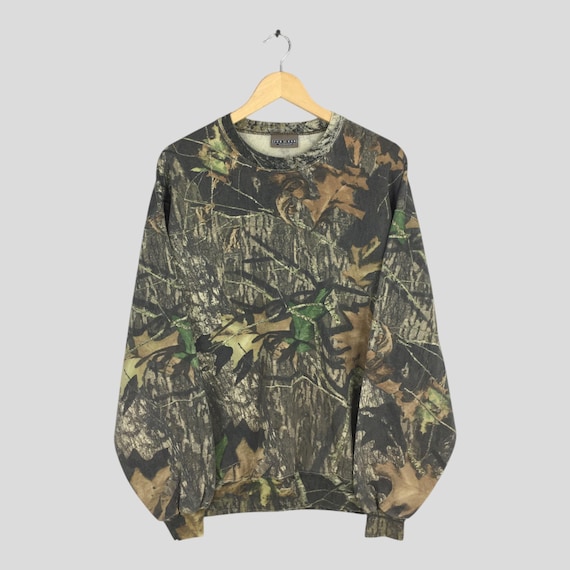 Sudadera vintage Jerzees Outdoors con camuflaje de roble musgoso