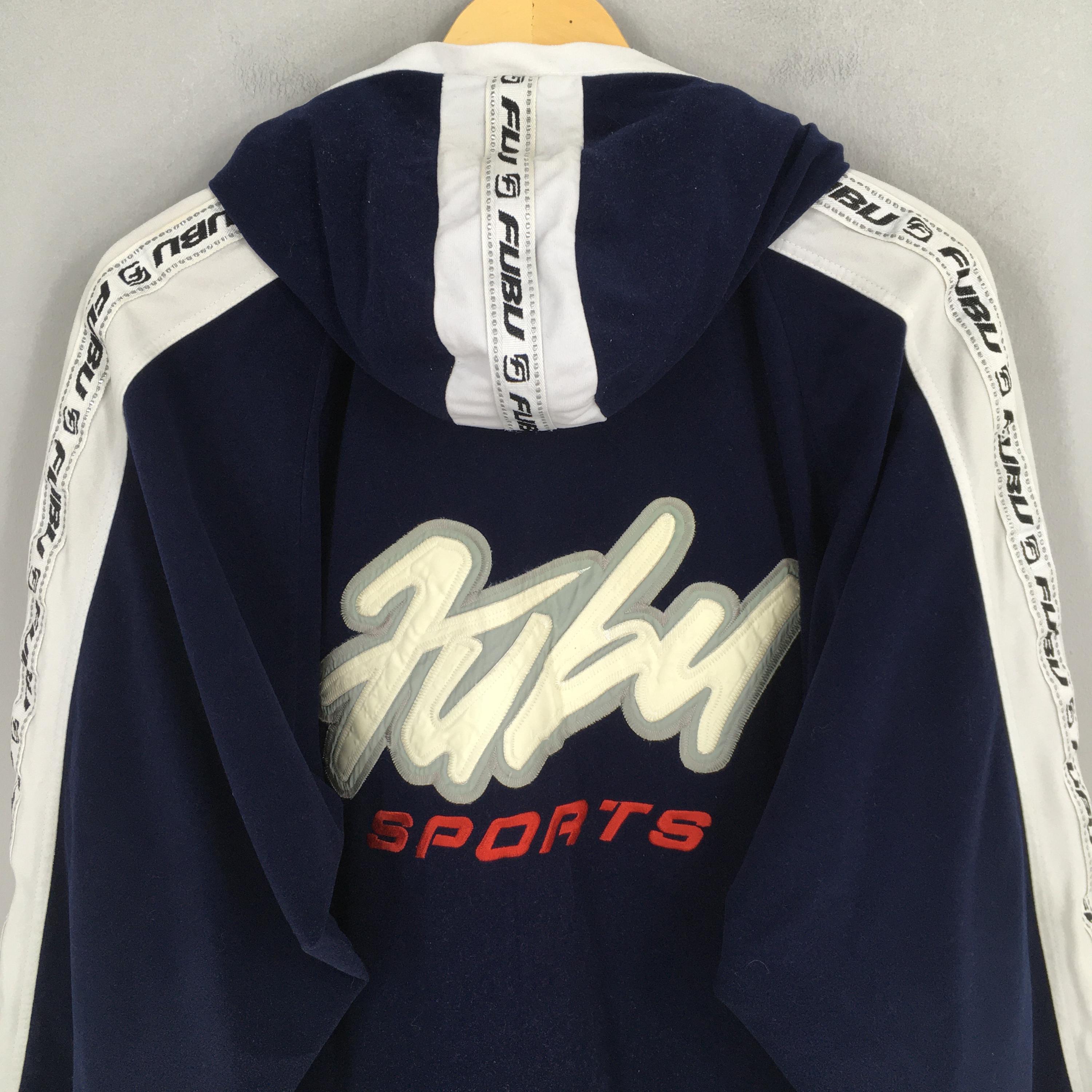 Vintage 90's Fubu Sports Hoodie Zipper Sweatshirt Large Fubu