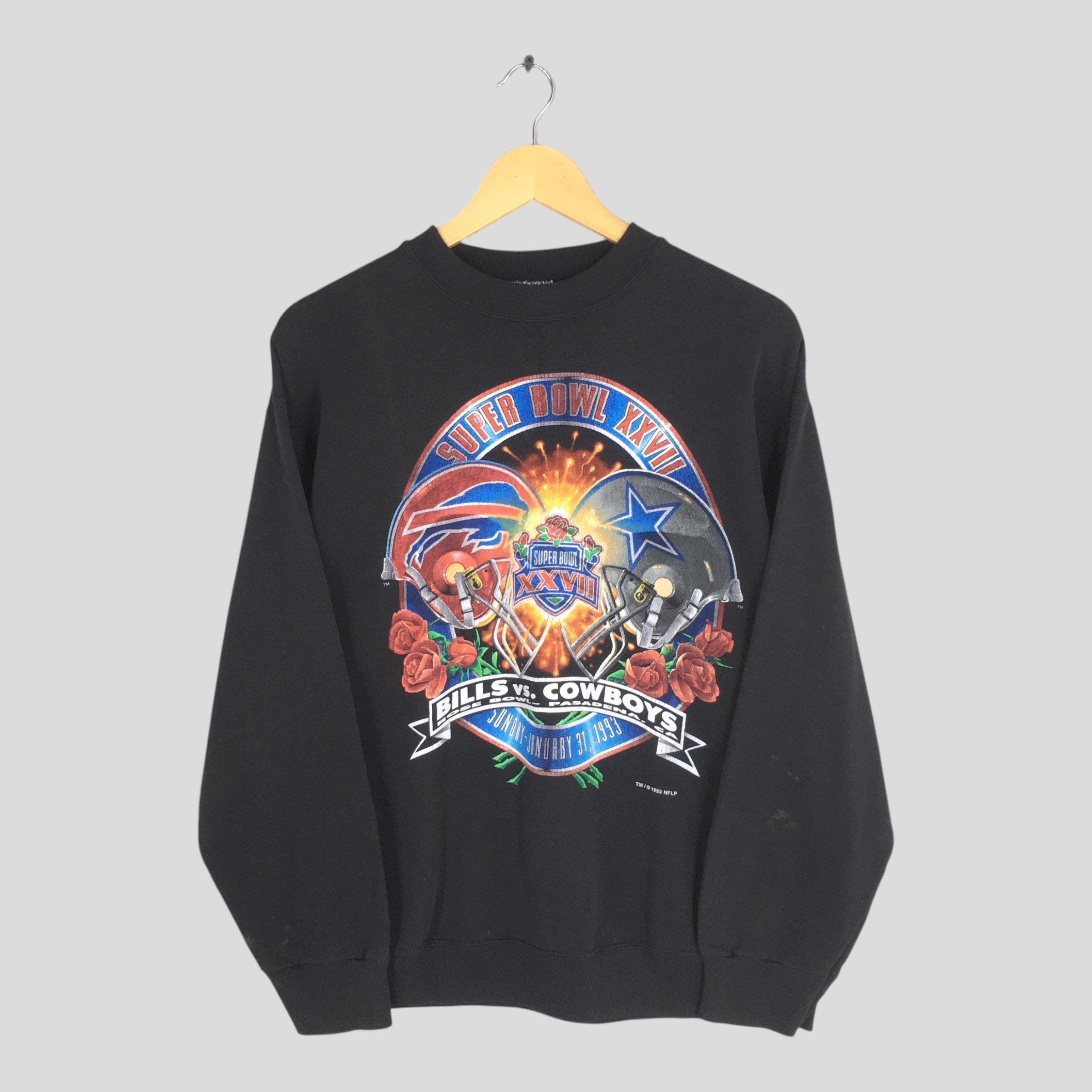 Vintage Super Bowl XXVII Rose Bowl NFL Sweatshirt Large Super Bowl