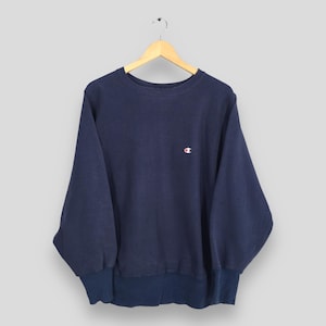 Vintage Champion Reverse Weave Blue Sweatshirt Medium Champion Script Logo Embroidery Crewneck Champion Usa Sweater Champion Jumper Size M