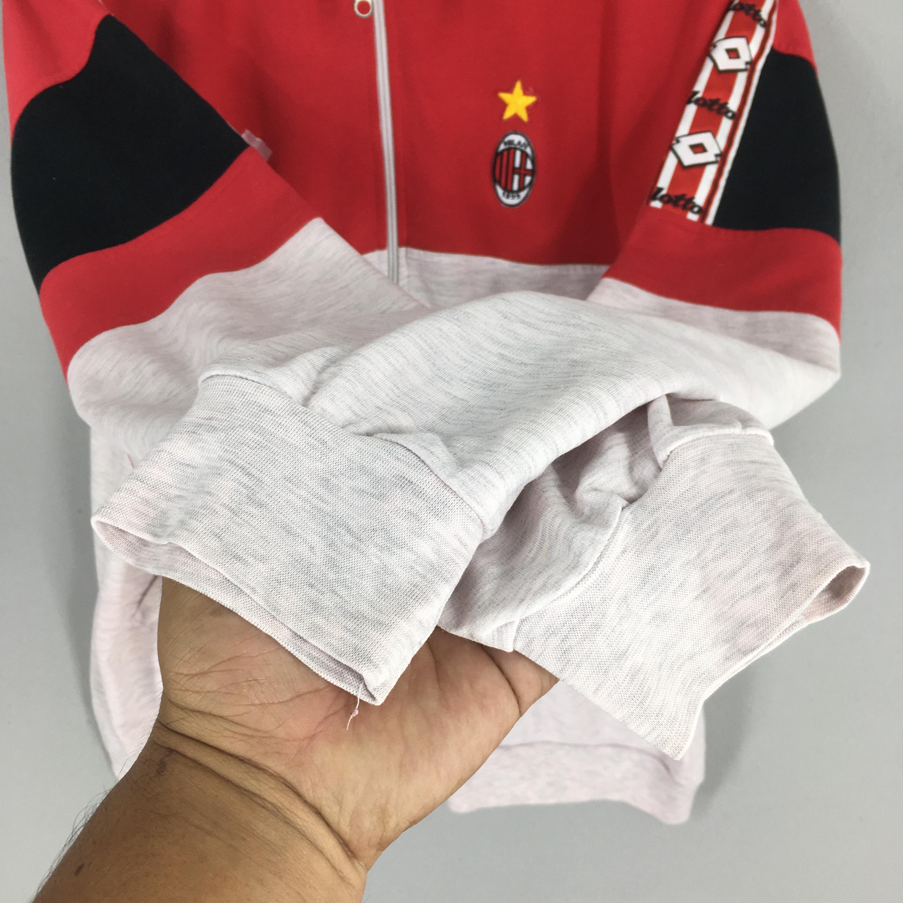 Vintage 1996 Lotto AC Milan Zipper Multicolor Sweatshirt Xlarge AC