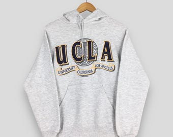 Sudadera vintage con capucha de la Universidad de California, talla S. Logotipo estampado de UCLA. Jersey de los Bruins de California.