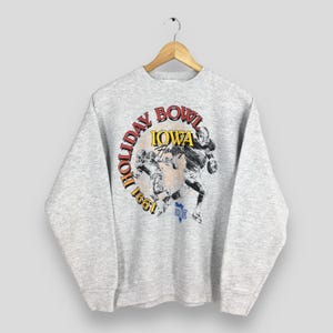 Vintage Iowa Hawkeyes Football 1991 Super Bowl Sweatshirt Large Iowa Hawkeyes Ncaa Crewneck University Of Iowa Jumper Iowa College Sweater L
