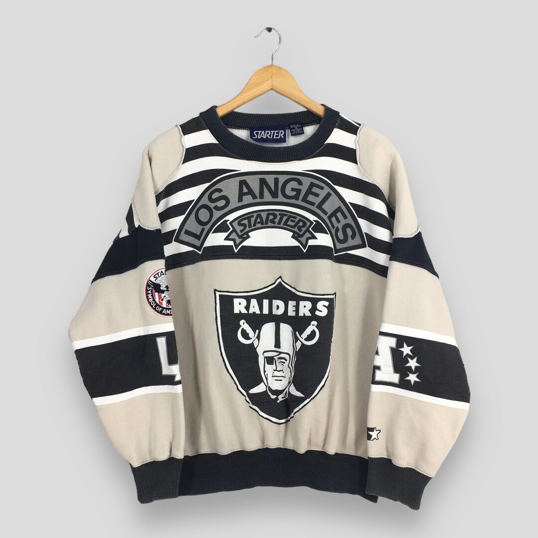 USA製 NFL RAIDERS ロゴ 刺繍 スウェット ストライプ柄 Us L USA製 NFL RAIDERS ロゴ 刺繍 スウェット ストライプ柄 Us L高価