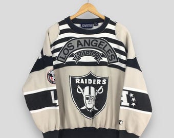 Vintage Los Angeles Raiders Football Sweatshirt Medium LA Raiders Overprinted NFL Jumper Oakland Raiders National Football Sweater Size M