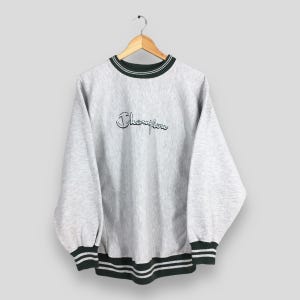 Vintage 80s Champion Reverse Weave Sweatshirt Large Champion Script Logo Embroidered Crewneck Champion Usa Jumper Champion Pullover Size L