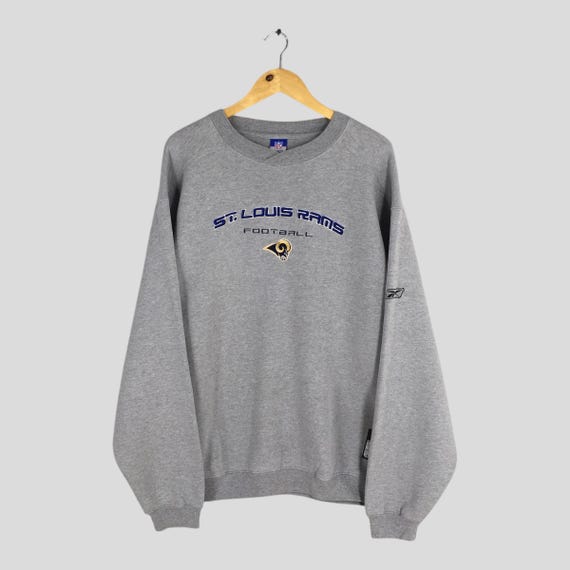 Vintage Reebok St. Louis Rams NFL Rugby Sweatshirt XLarge St. Louis Rams Embroidery Logo Jumper National Football Pullover Rams Sweater XL