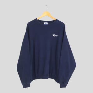 Vintage 90&#39;s Reebok England Blue Sweatshirt XLarge Reebok Sportswear Crewneck Reebok Embroidered Logo Jumper Reebok Activewear Pullover XL