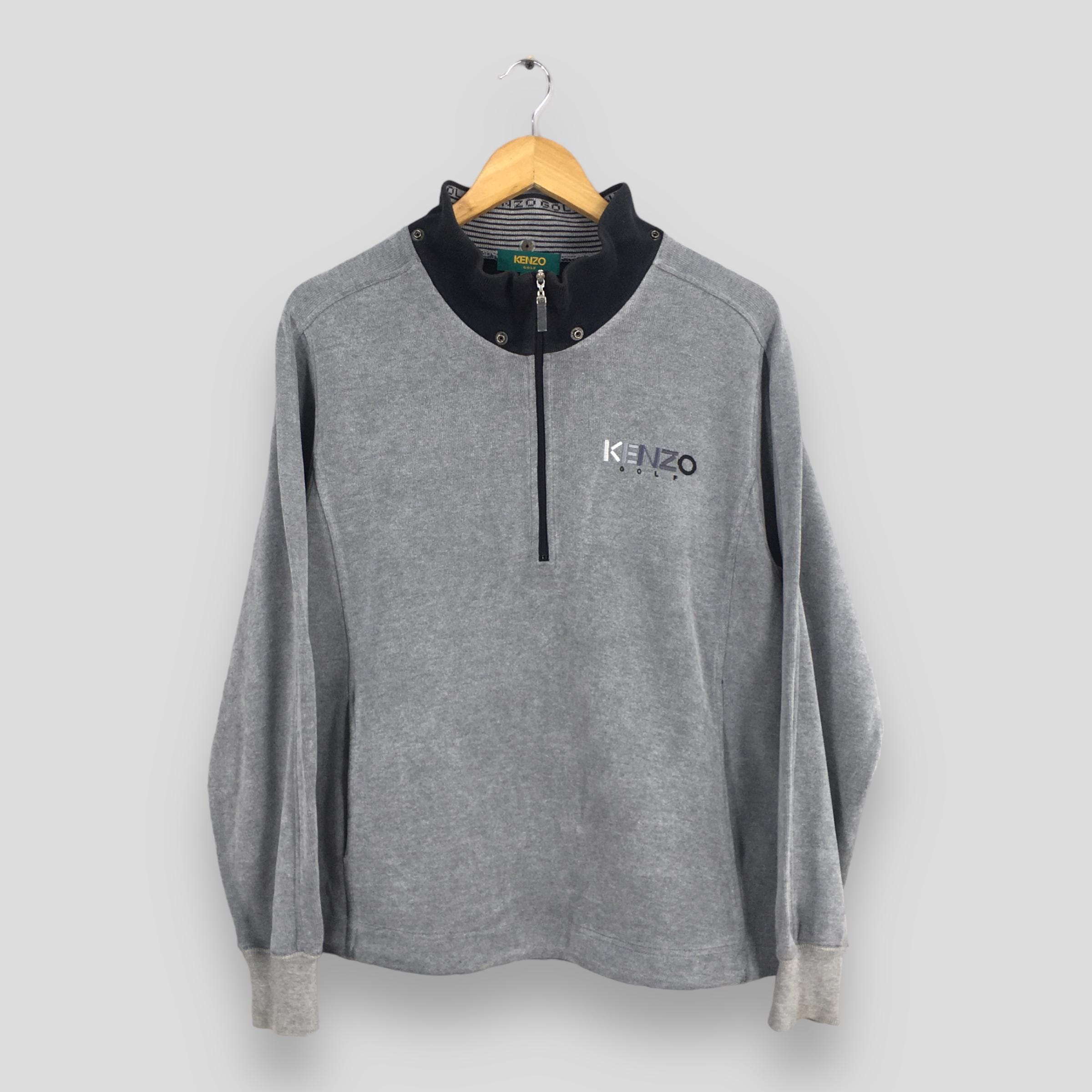 Vintage Kenzo Golf Half Zipper Sweatshirt Small Kenzo Embroidery