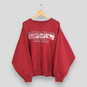 Vintage Central College Football University Sweatshirt XLarge Central College Ncaa Printed Spell Out Jumper Crental College Sweater Size XL