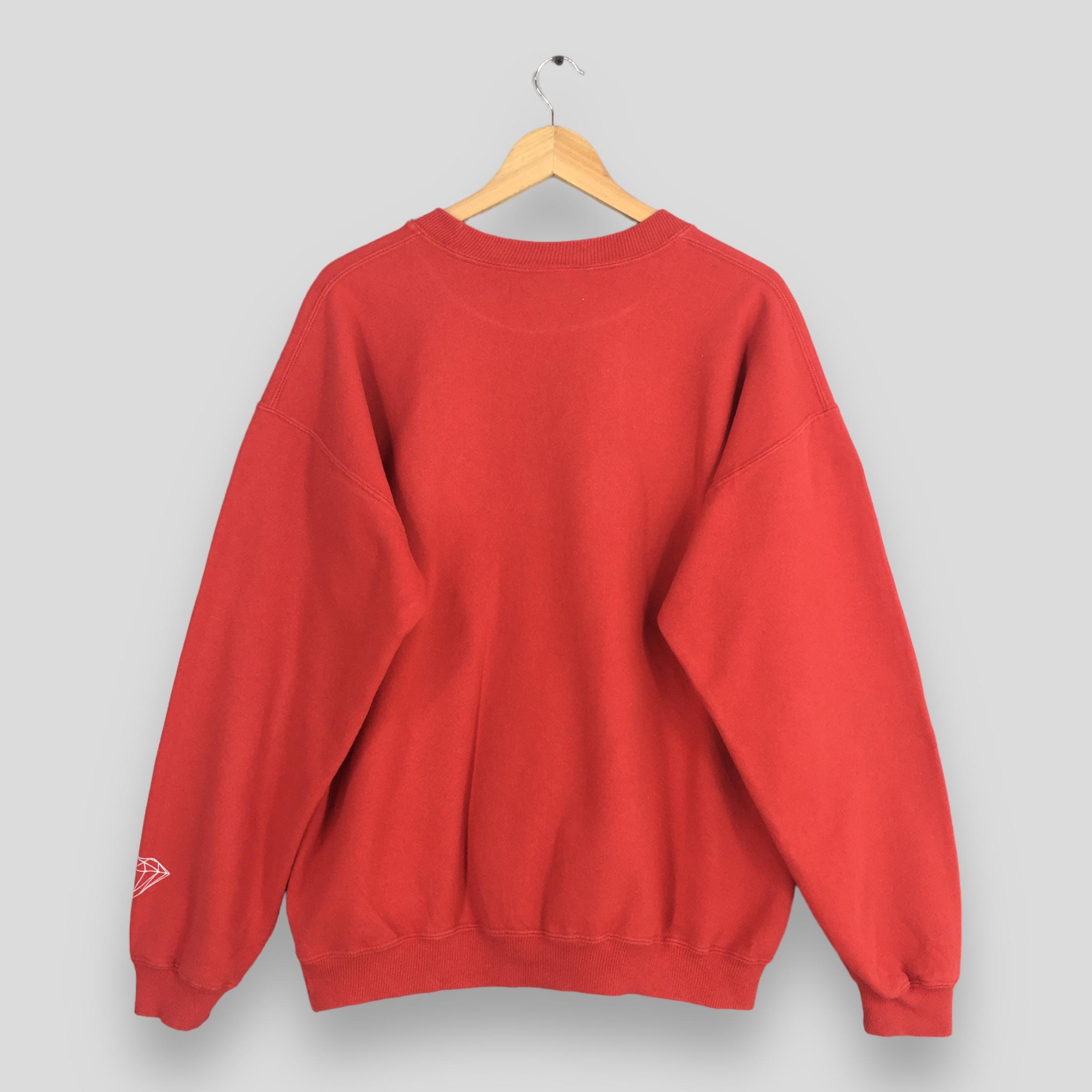 最高品質の Y2K Vintage Diamond Diamond Large Sweater Red Co Supply トップス