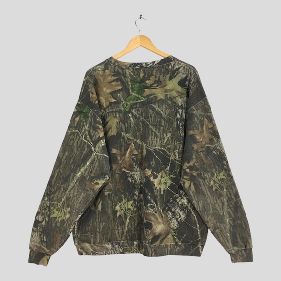 トップス 90s jerzees mossy oak real tree sweat m Vintage 90s Jerzees Mossy Oak Camo Sweatshirt Xlarge Outdoor