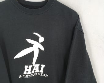 Vintage Hai Sporting Gear Black Sweatshirt Medium Hai Vintage Hai Sporting Gear Black Sweatshirt Medium Hai