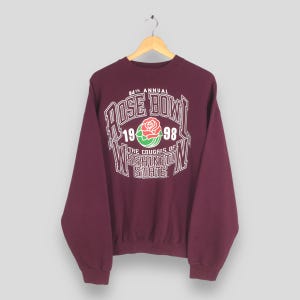 Vintage Washington State Cougars Sweatshirt XLarge Washington Cougars 1998 Rose Bowl Crewneck University of Washington Red Sweater Size XL