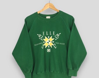 Vintage 90s Elle Paris Gray Sweatshirt Large Elle Sports