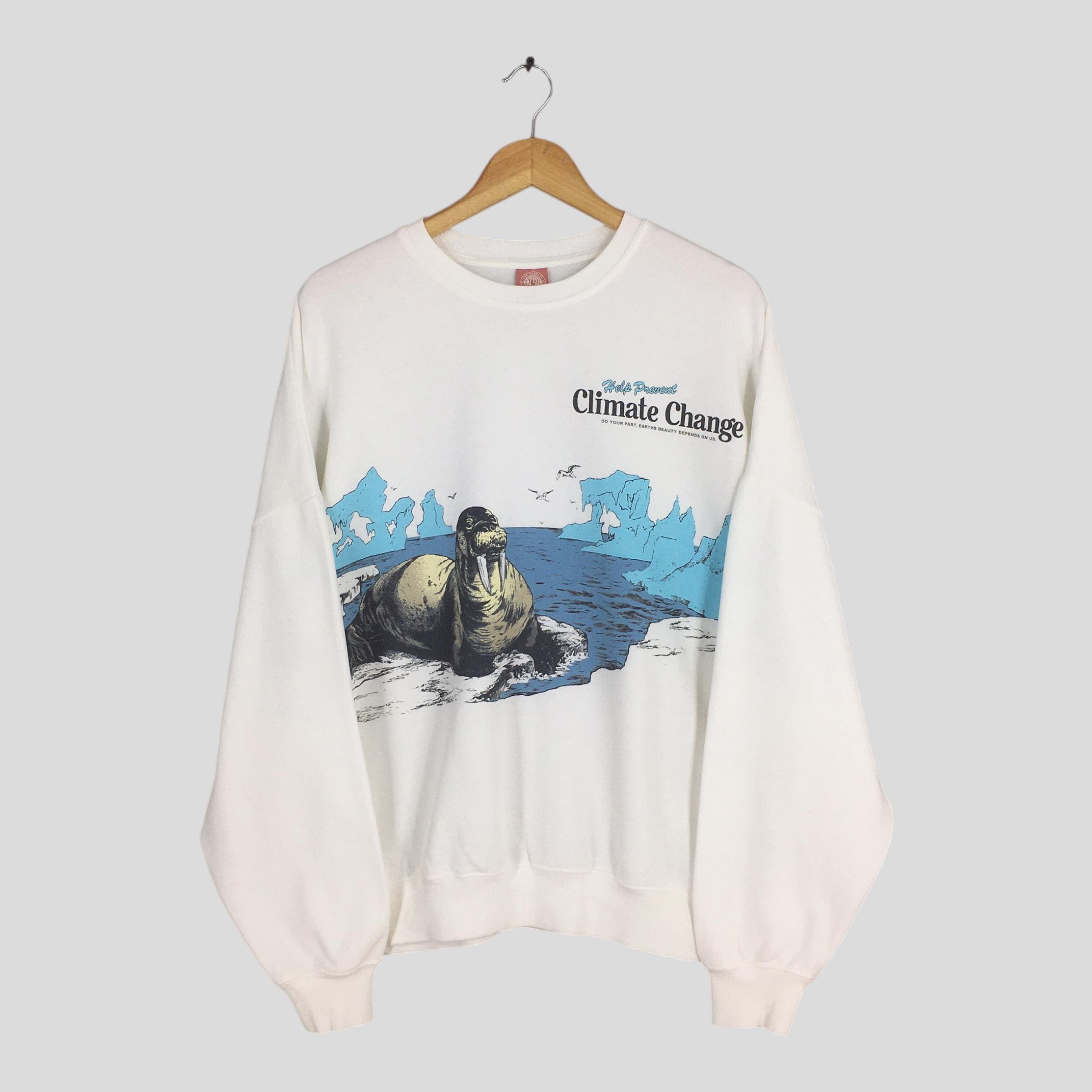 Vintage Pacsun California White Sweatshirt 3xlarge Climate Change