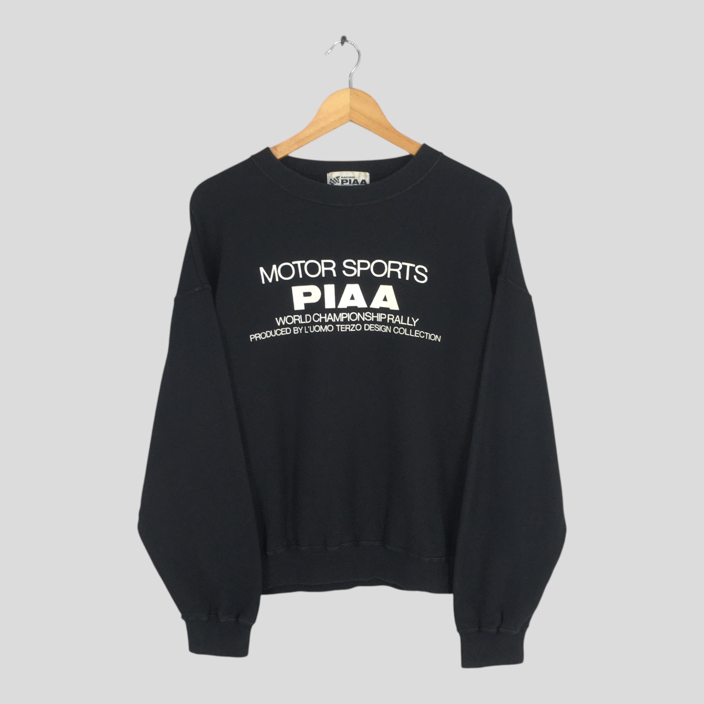 Vintage 1990s PIAA Motor Sports Black Sweatshirt Medium PIAA World