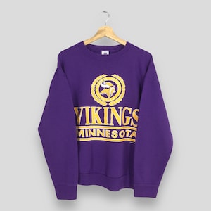 vintage Minnesota Vikings NFL sweat-shirt violet XL grande ligue nationale de football pull Vikings pull Minnesota Vikings Vikings ras du cou XL