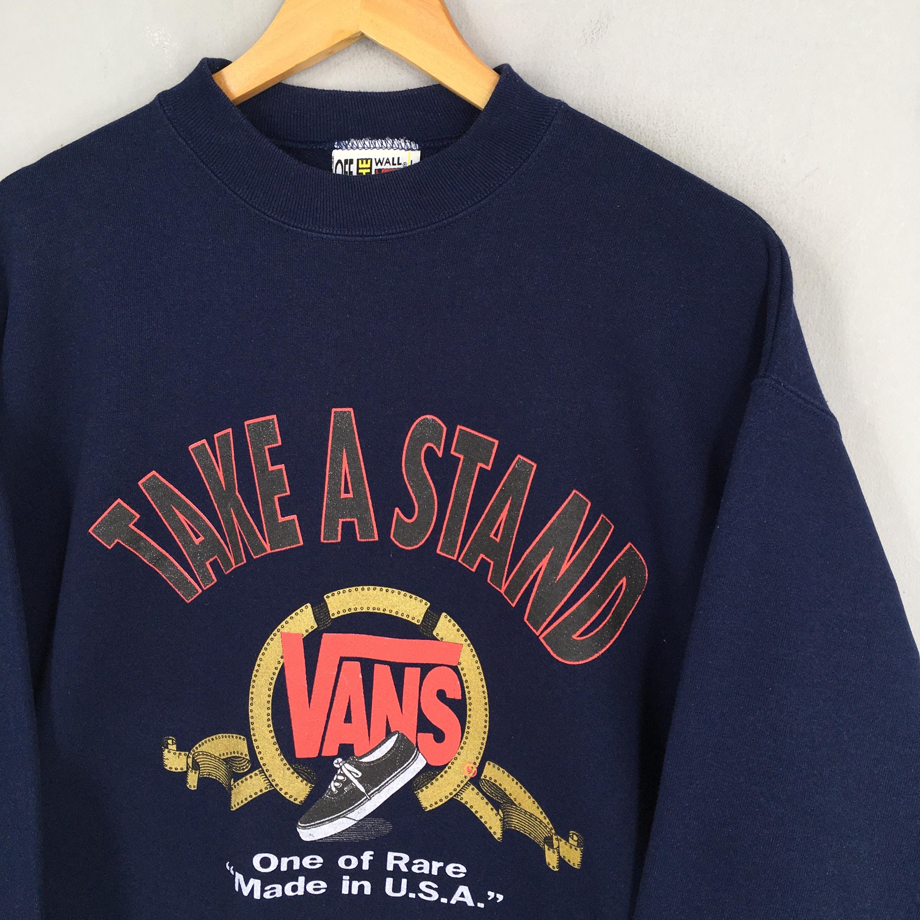 Vintage 90s Vans of the Wall Usa Sweatshirt Large Vans Usa Spell