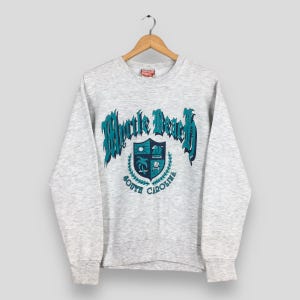 Vintage 90s Myrtle Beach Gray Sweatshirt Medium Myrtle Beach South Carolina Crewneck Myrtle Beach United States Vacation Cozy Sweater Size M