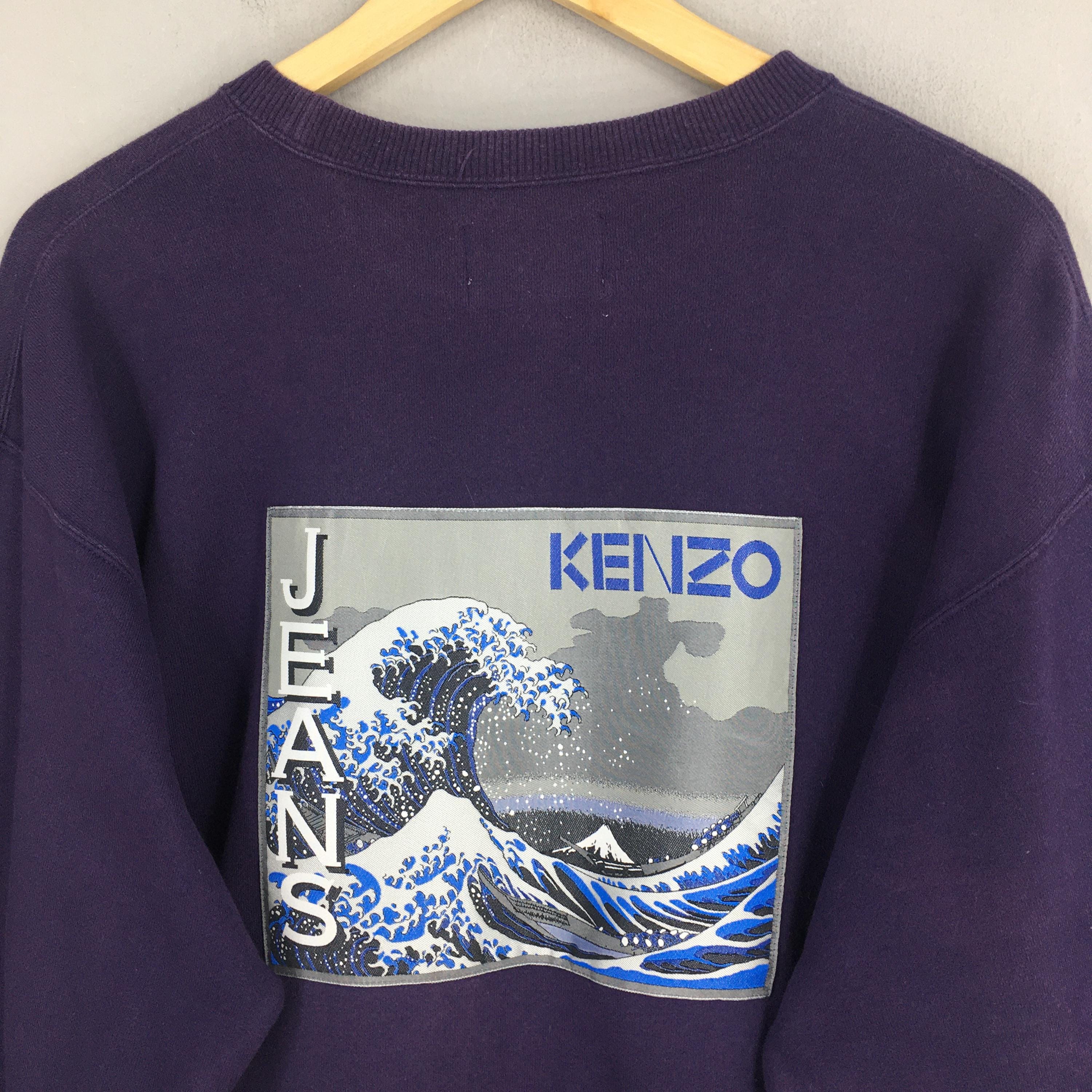 Vintage Kenzo Jeans Purple Sweatshirt Lage Kenzo Kanagawa