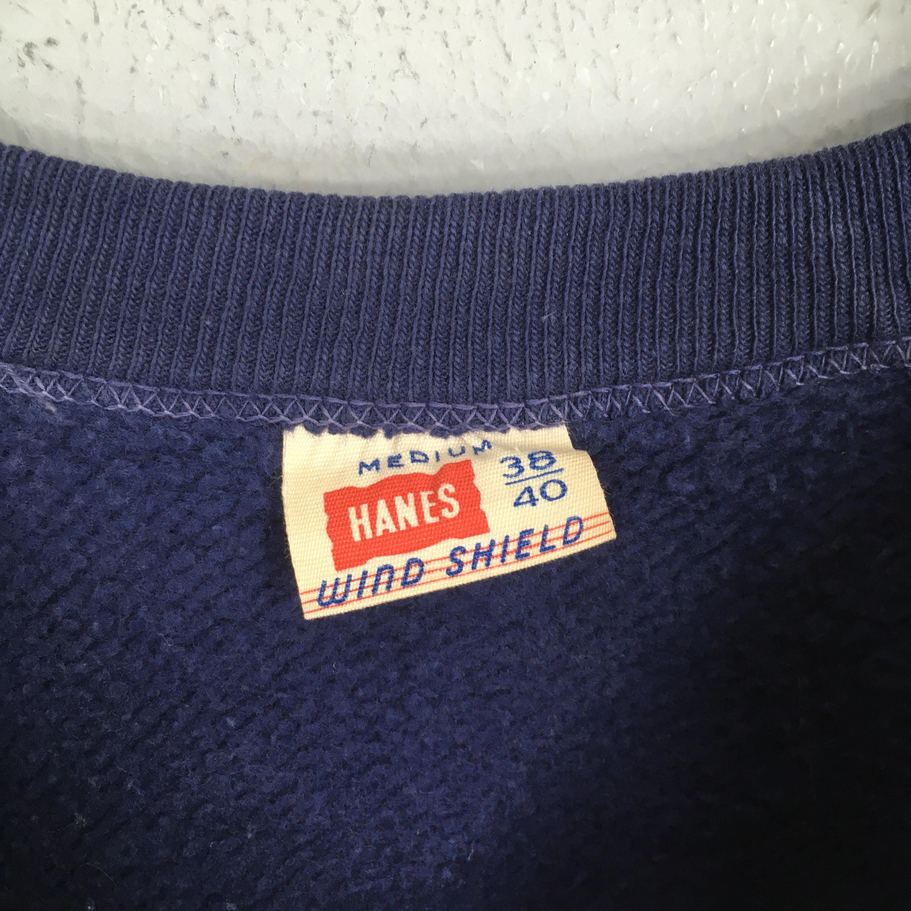 Vintage 1950s Hanes Windshield Property ΣΑΕ Blue Sweatshirt Medium