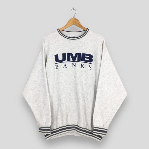 Vintage UMB Banks Missouri Gray Sweatshirt XLarge United Missouri Banks Printed Crewneck Missouri Bank Financial Corporation Sweater Size XL