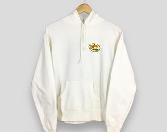 Vintage Roxy Surf White Hoodie Sweatshirt Large 90s Roxy Aloha Surfer Pullover Roxy Boardshorts Jumper Roxy Surf Wear Women Sweater Size L