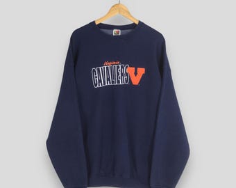 Vintage Virginia Cavaliers NCAA Sweatshirt 2XLarge University of Virginia Embroidery Crewneck Virginia Cavaliers Basketball Sweater Size 2XL