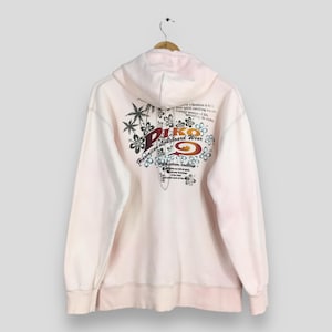Vintage 90&#39;s Piko Surf Soft Pink Sweatshirt Hoodie Large Piko Logo Printed Sweater Pipeline Piko Surfer Beach Pullover Piko Jumper Size L