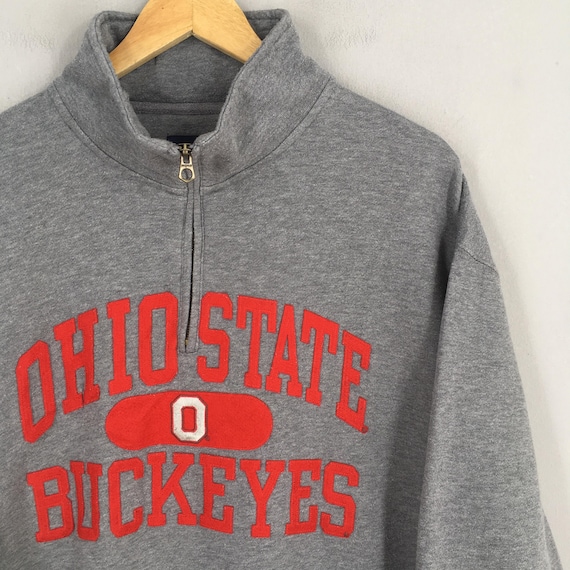 90 年代　プルオーバー オハイオ大学 ハーフジッパー セーター L 90 年代プルオーバー オハイオ大学 ハーフジッパー セーター L