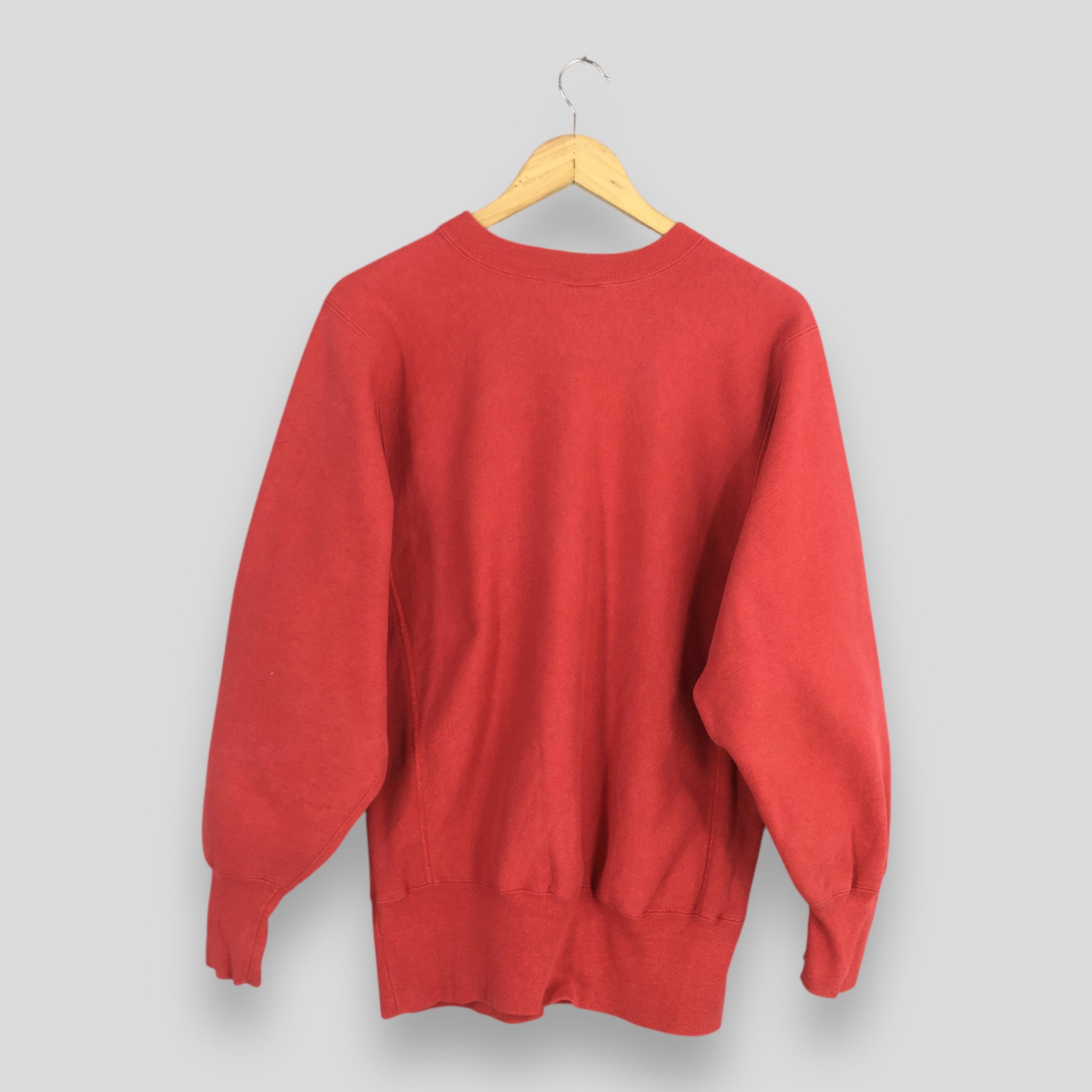 Vintage 1990s Champion Reverse Weave Red Sweatshirt Medium