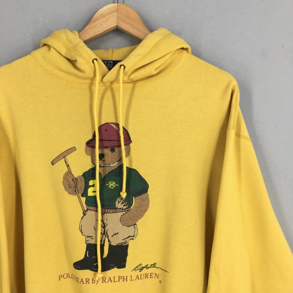 90s Polo by Ralph Lauren Polo Bear パーカー Vintage 90s Polo Bear by Polo Ralph Lauren Hoodie Large Polo Bear
