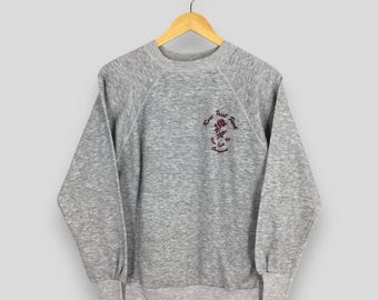 Vintage 1980s Rose Point Park Gray Sweatshirt Medium 70s Rose Point Park New Castle Crewneck Plain Roses Printed Campground Sweater Size M