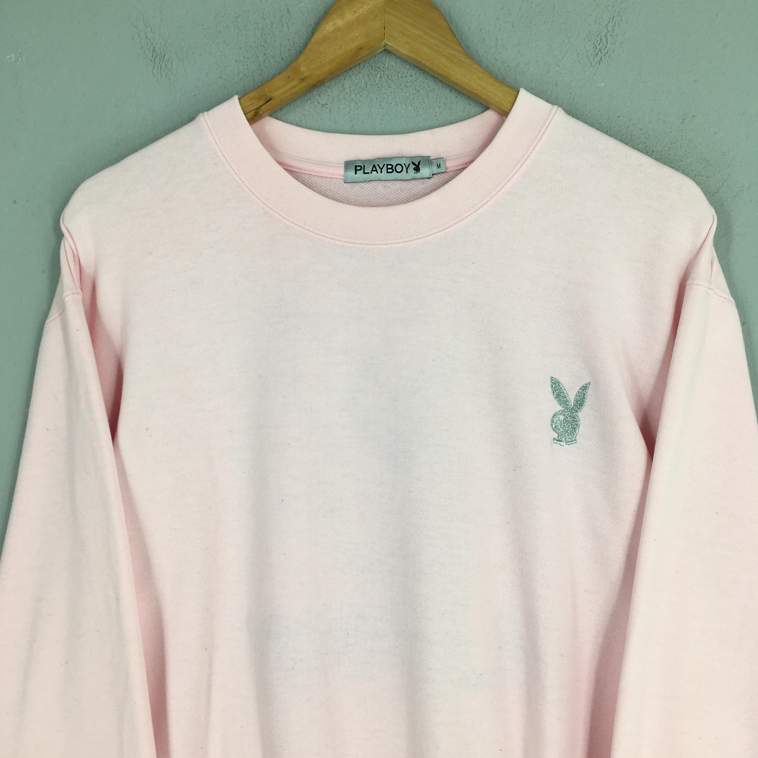Vintage Playboy Bunny Pink Medium Sweatshirt Streetwear Playboy