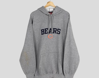 Vintage Chicago Bears NFL Hoodie Sweatshirt 2XLarge Chicago Bears Embroidered Crewneck Bears American Football Jumper Da Bears Sweater 2XL