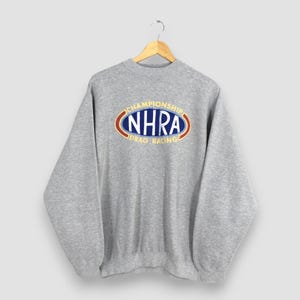 Vintage 90s NHRA Championship Drag Racing Sweatshirt Medium National Hot Rod Association Jumper Nhra Jeff Gordon Du Pont Sweater Size M