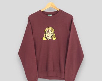 Vintage 90s Santa Cruz Nhz Skateboards Red Sweatshirt Medium Santa Cruz Skateboarding California Jumper Santa Cruz Streetwear Sweater Size M