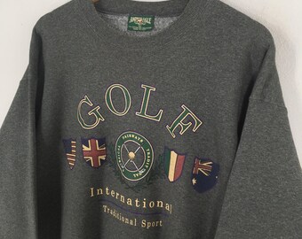 Buy Vintage 90s Golf World Championship Sweatshirt Large Golf