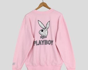 Vintage Playboy Big Logo Pink Sweatshirt - Etsy