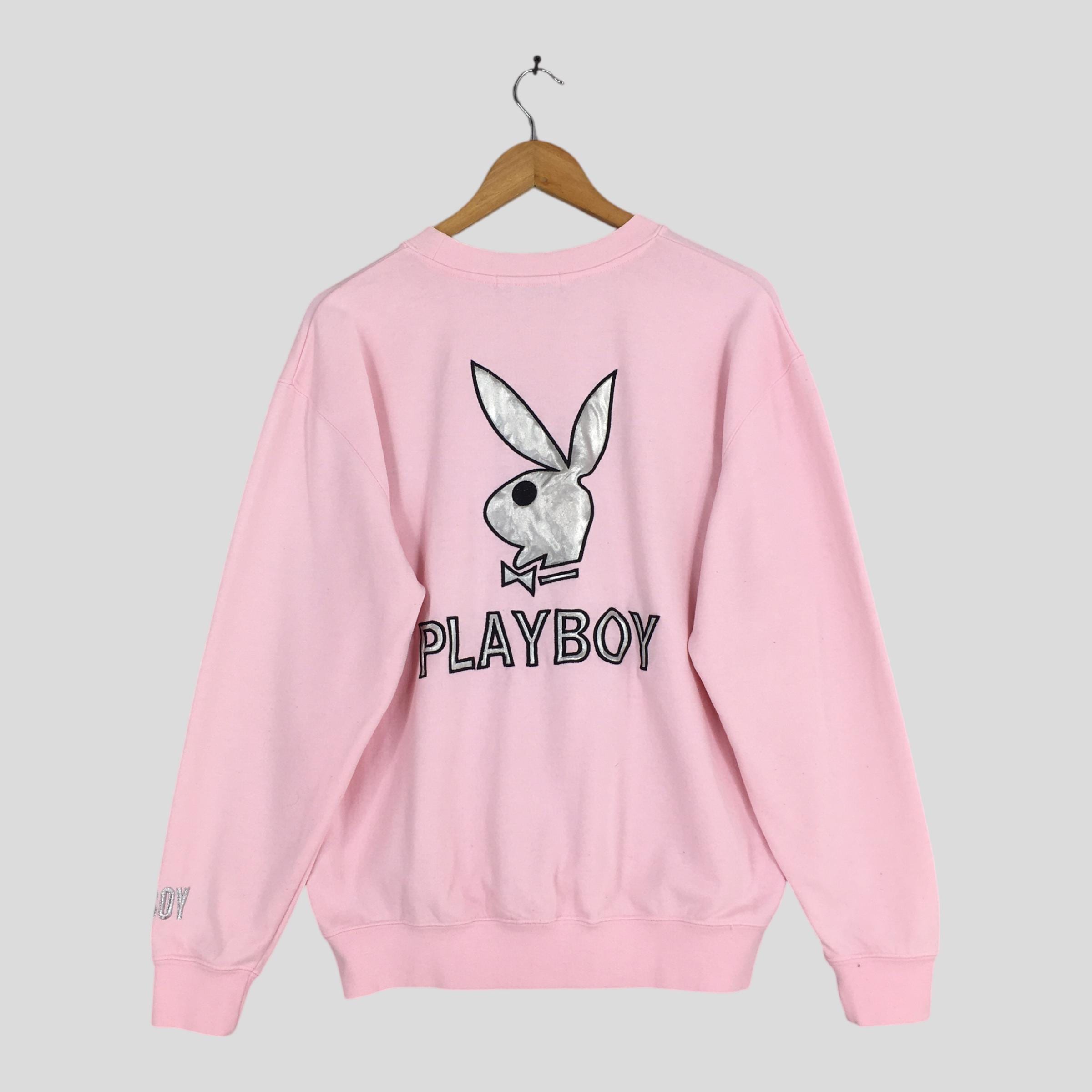 Vintage Playboy Bunny Pink Medium Sweatshirt Streetwear Playboy
