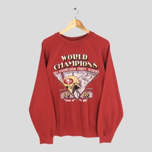 Vintage San Francisco 49ers Rugby NFL Sweatshirt XLarge 49ers Weltmeister Rundhalsausschnitt SF Forty Niners National Football Pullover XL