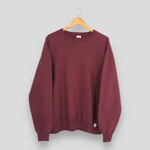 Vintage 90s Russell Athletic Plain Red Sweatshirt XLarge Russell Athletic Sportswear Jumper Russell Athletic Oversized Sportswear Sweater XL