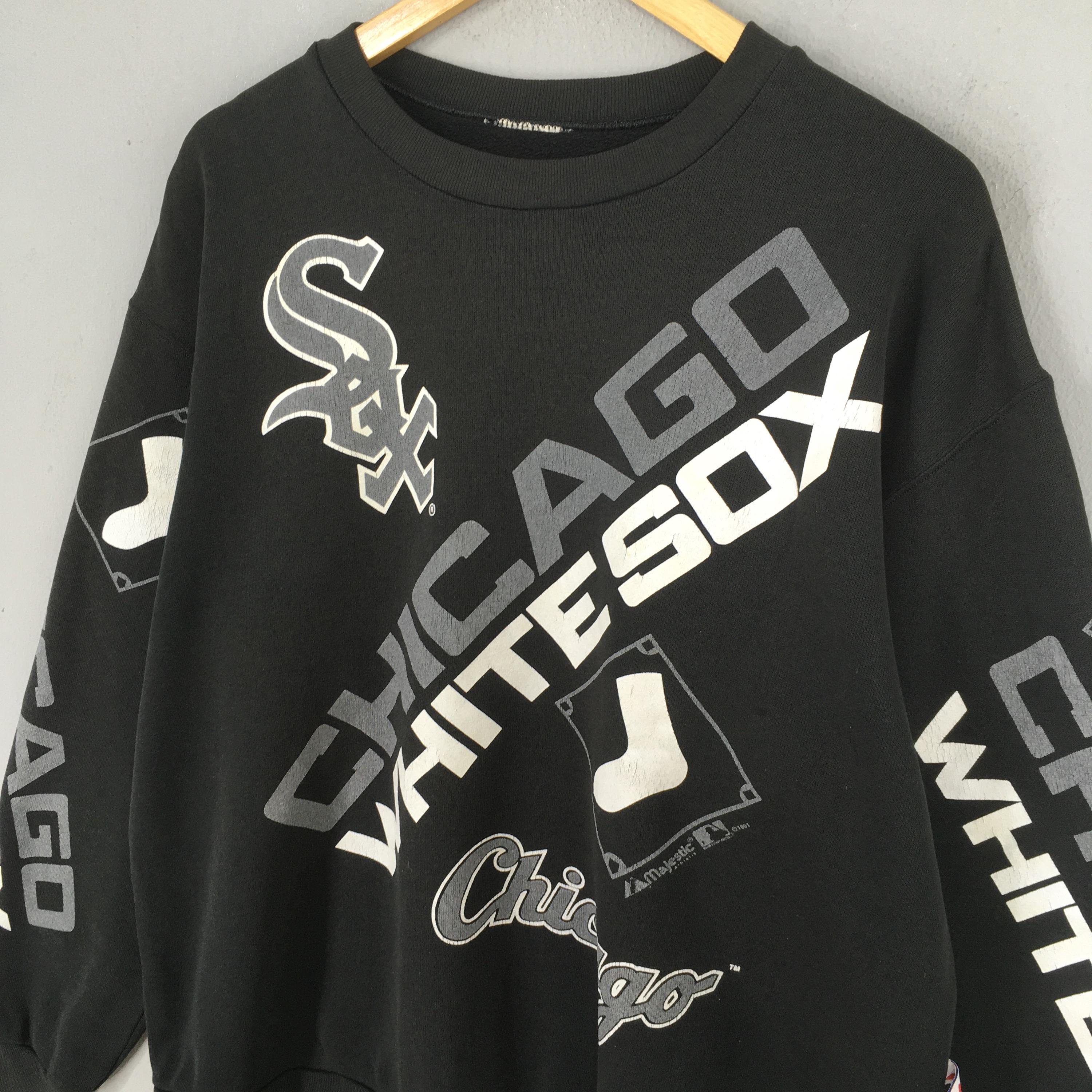 Vintage 90s Chicago White Sox MLB Black Sweatshirt Xlarge White